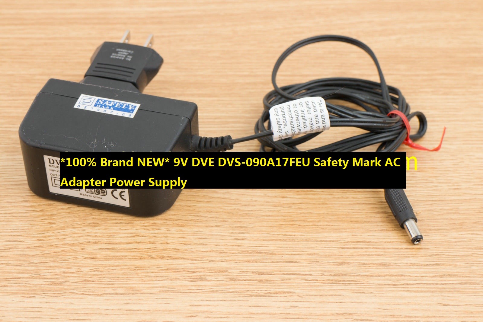 *100% Brand NEW* 9V DVE DVS-090A17FEU Safety Mark AC Adapter Power Supply
